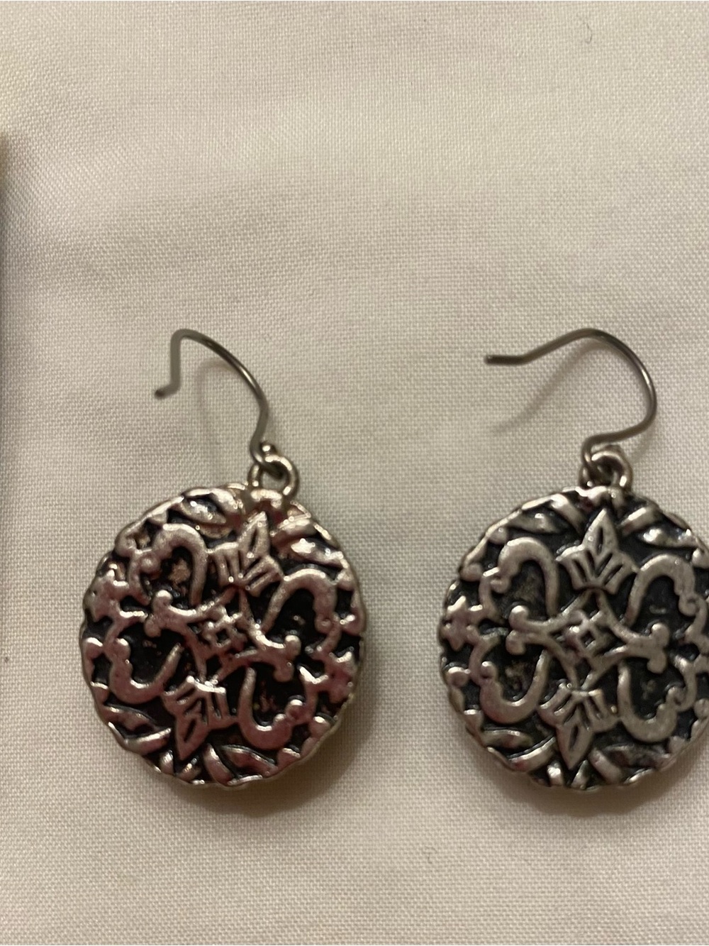 Lucky Brand Royal Blue Stone Drop Earrings with Silver-Tone Accents - Picture 2 of 4